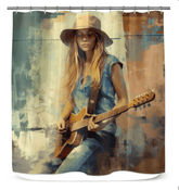 Harmonious Riffs Shower Curtain - Beyond T-shirts